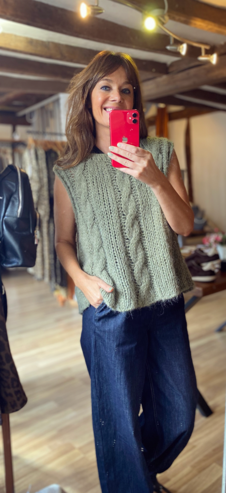 Alpaca Blend Cable Tank Top