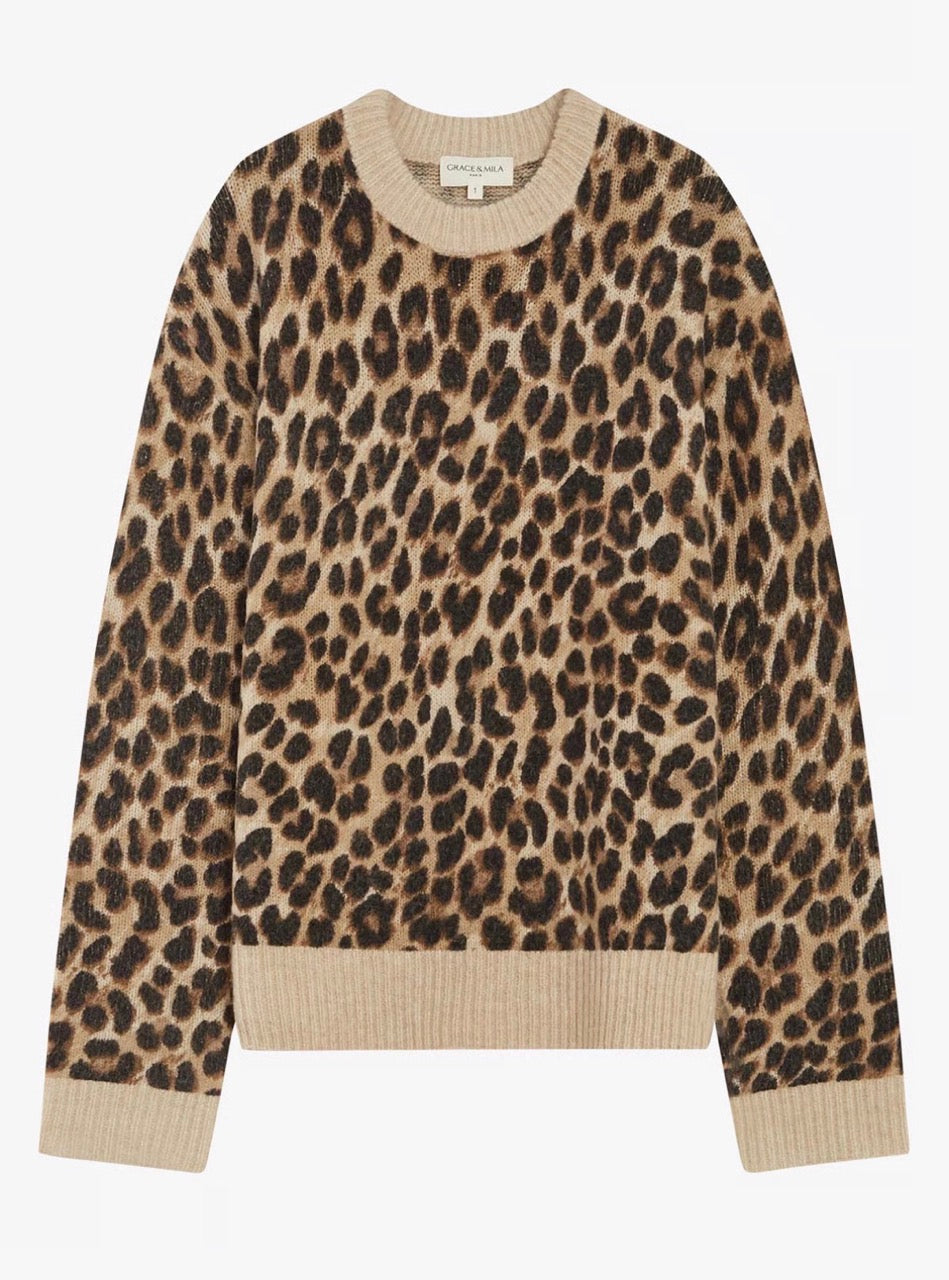 Grace & Mila Animal Print Jumper